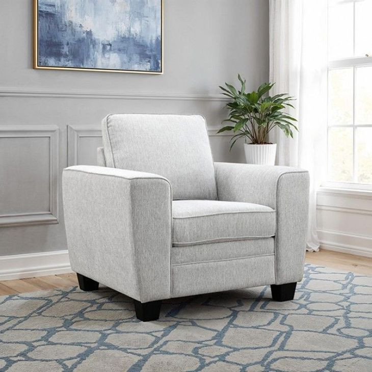 Enea Light Gray Upholstered Lounge Chair