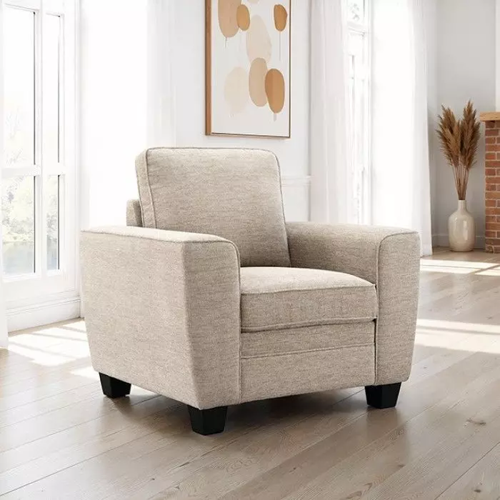 Enea Taupe Upholstered Lounge Chair