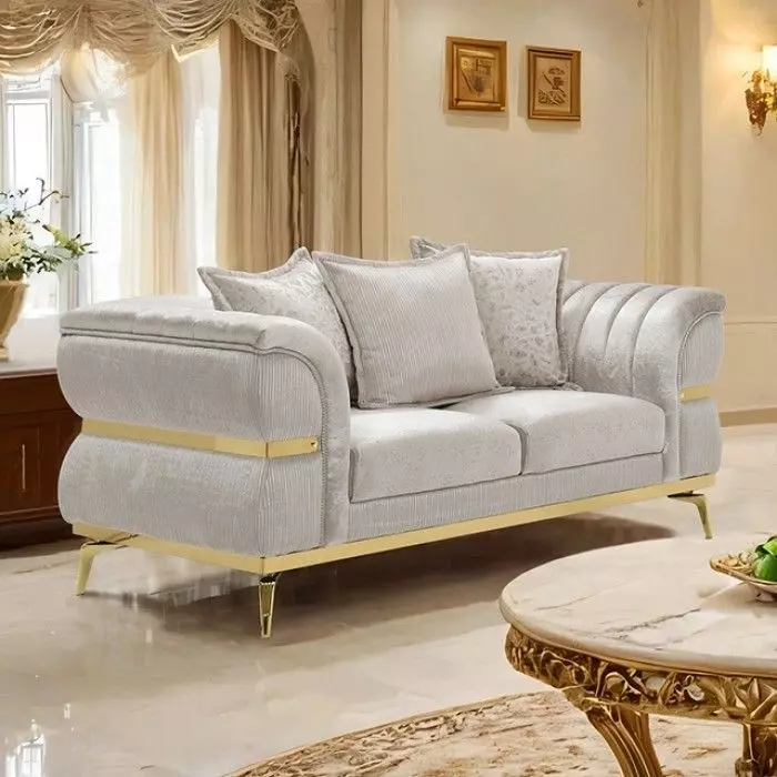 Charlevoix Beige 68" Loveseat with Pillows