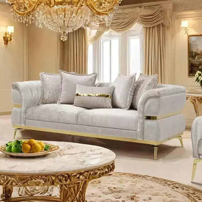 Charlevoix Beige Living Room Set with Pillows
