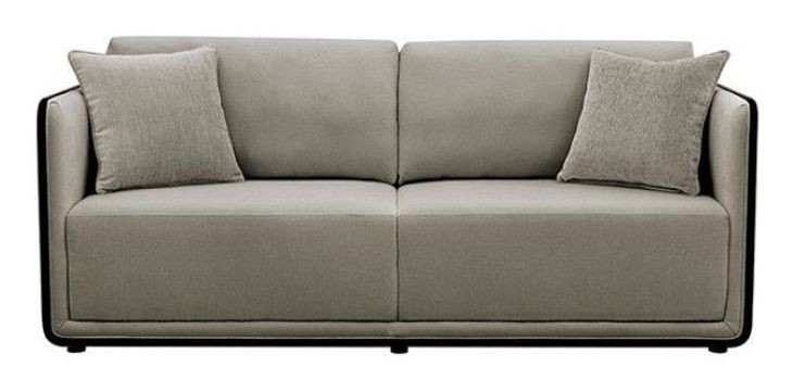 Benilde Taupe 85" Sofa with Pillows
