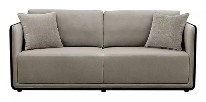 Benilde Taupe Living Room Set with Pillows