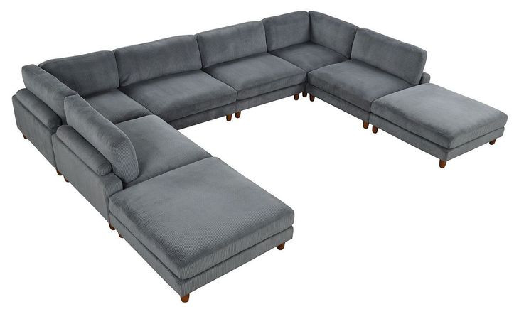 Dagenham Gray 178" Modular Sectional with Sleeper