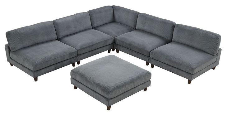 Dagenham Gray 134" Modular Sectional