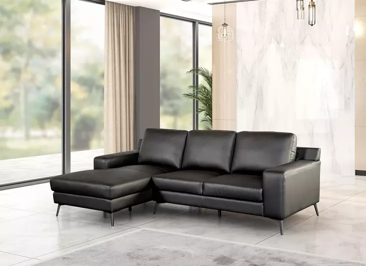 Stordal Black 99" LAF Sectional