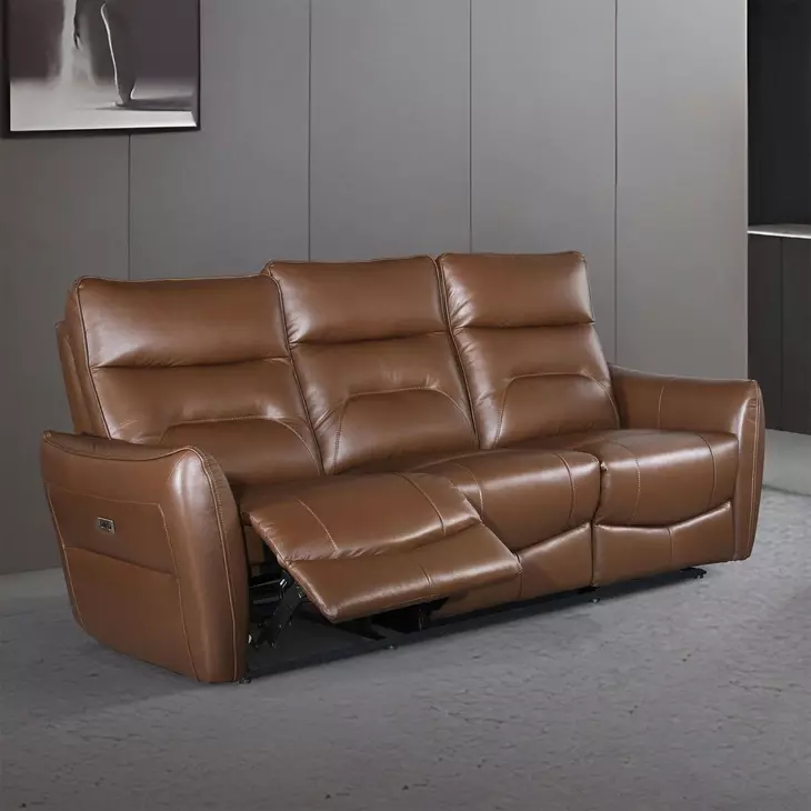 Terentius Caramel Brown Power Reclining Living Room Set with Storage