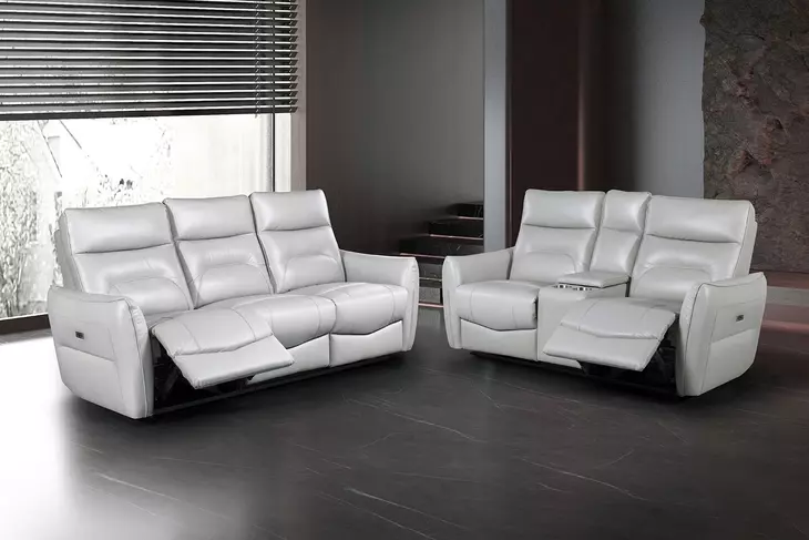 Terentius Taupe Power Reclining Living Room Set with Storage