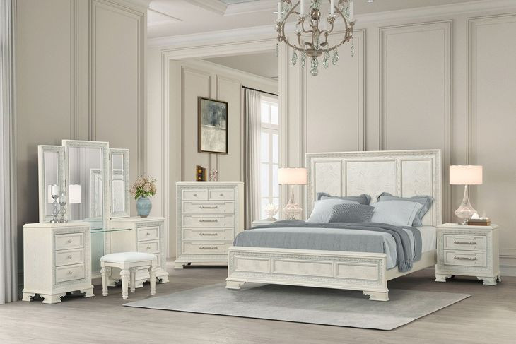 Stella Mia Creamy White Panel Bedroom Set