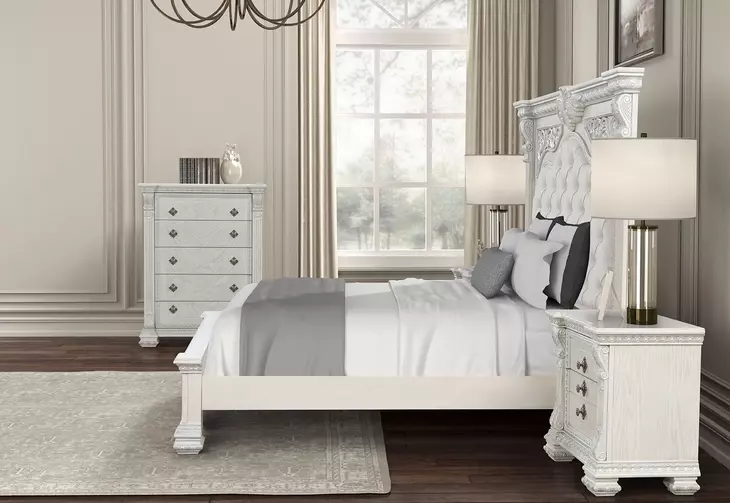 Promenade Wire Brushed White 5 Drawer Chest