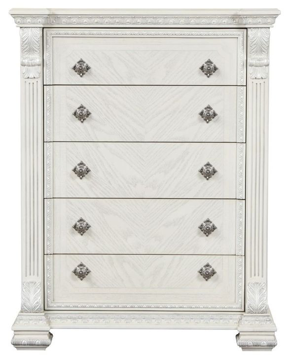 Promenade Wire Brushed White 5 Drawer Chest