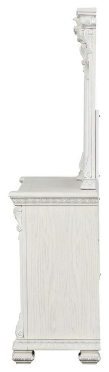 Promenade Wire Brushed White Rectangular Dresser Mirror