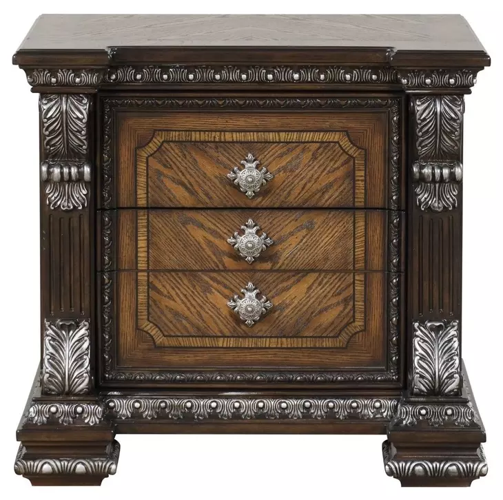 Promenade Espresso 3 Drawer Nightstand with USB Charging