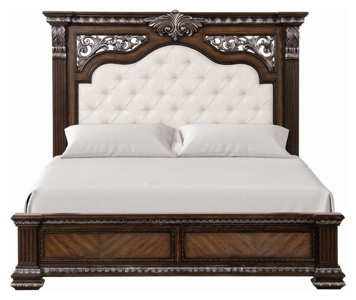Promenade Espresso King Upholstered Panel Bed