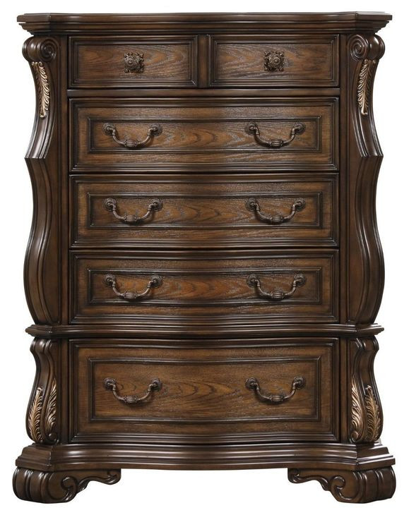 Leovanni Dark Brown 6 Drawer Chest