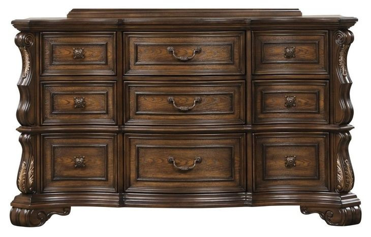 Leovanni Dark Brown 9 Drawer Dresser