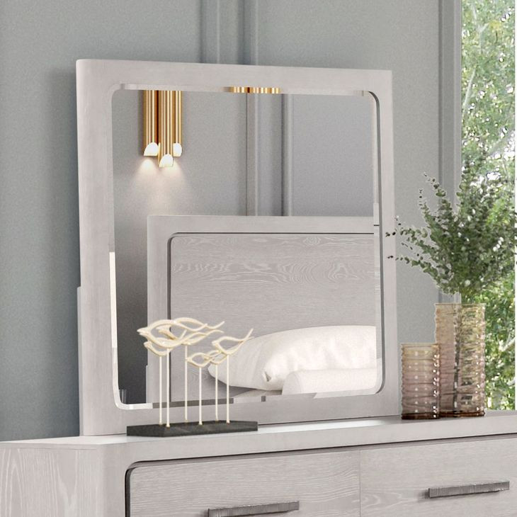 Crowthorne White Oak Rectangular Dresser Mirror