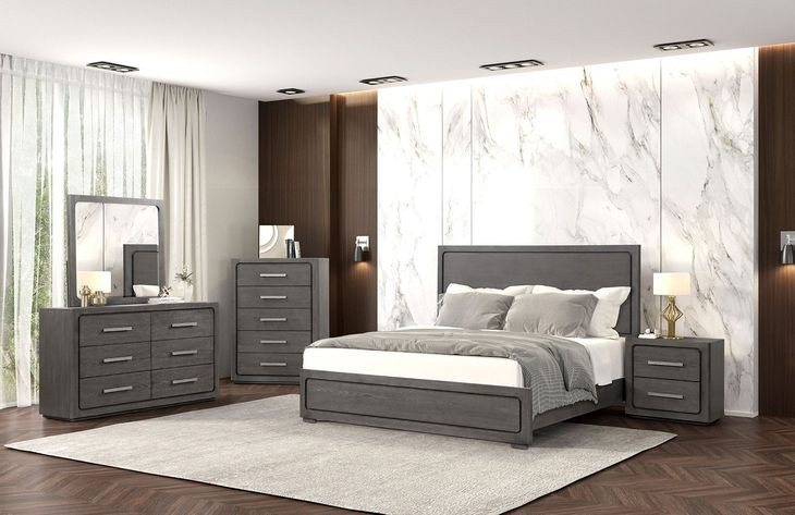 Crowthorne Warm Gray Panel Bedroom Set