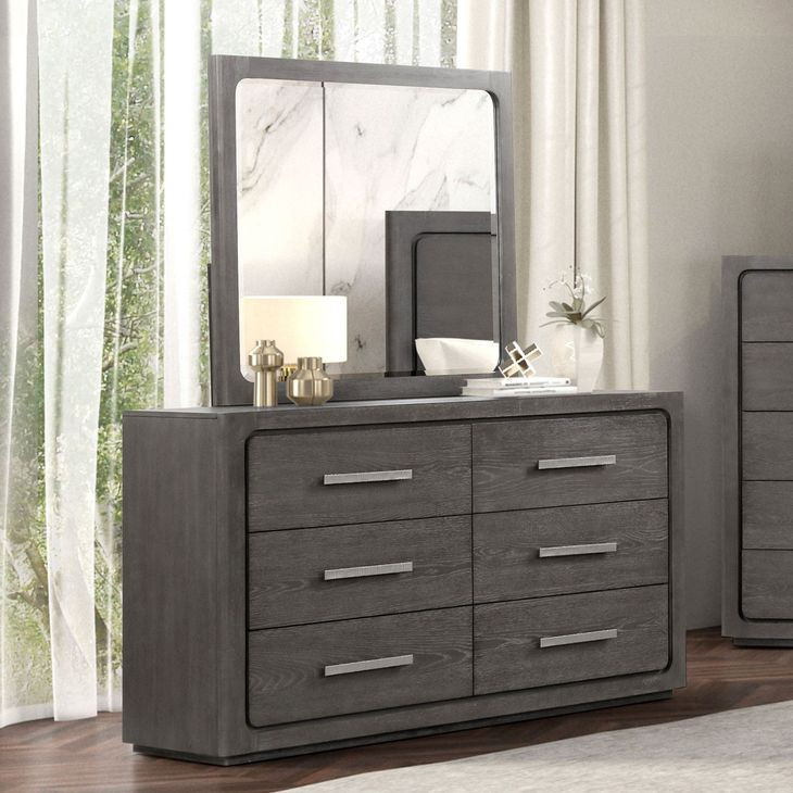 Crowthorne Warm Gray 6 Drawer Dresser
