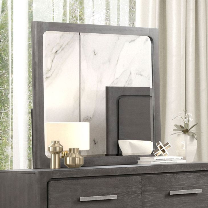 Crowthorne Warm Gray Rectangular Dresser Mirror