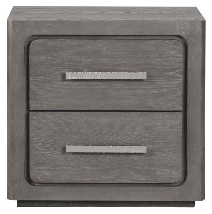 Crowthorne Warm Gray 2 Drawer Nightstand with USB Charging