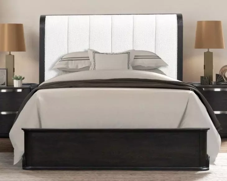 Osterley Black King Upholstered Panel Bed