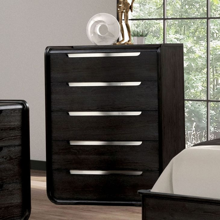 Osterley Black 5 Drawer Chest