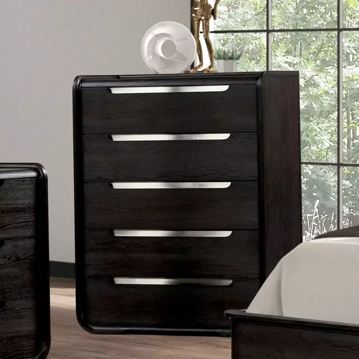 Osterley Black 5 Drawer Chest