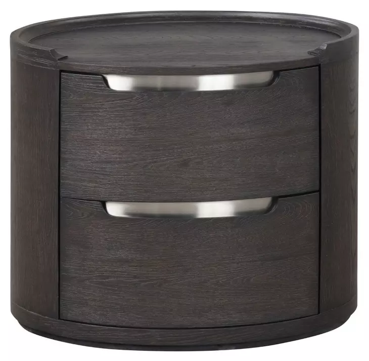 Osterley Black 2 Drawer Nightstand