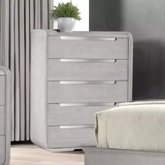 Osterley Light Gray 5 Drawer Chest