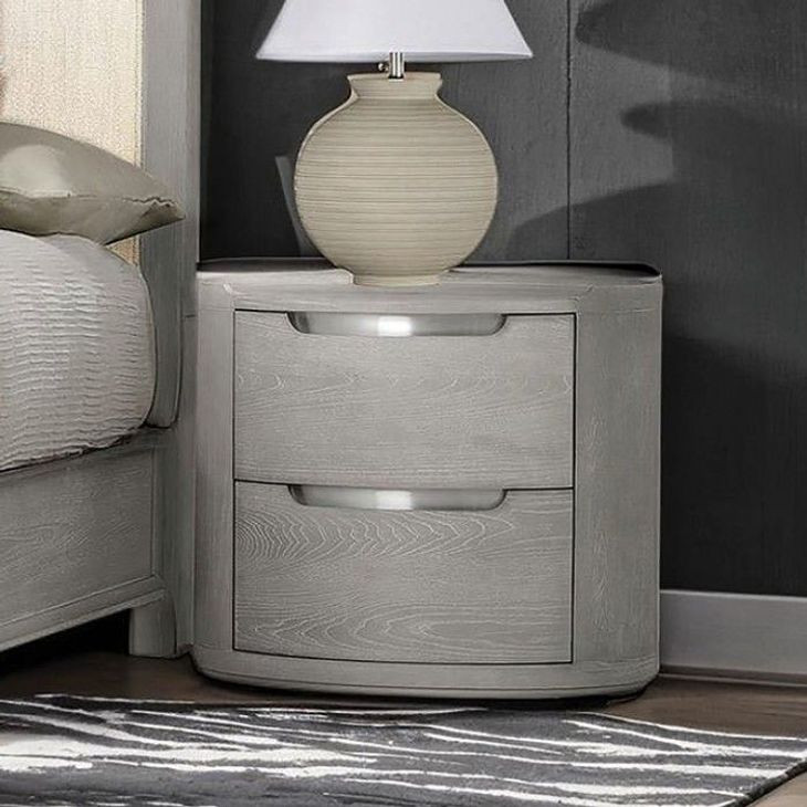 Osterley Light Gray 2 Drawers Nightstand
