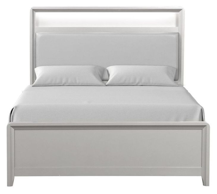 Bryne Champagne King Panel Bed with LED Light