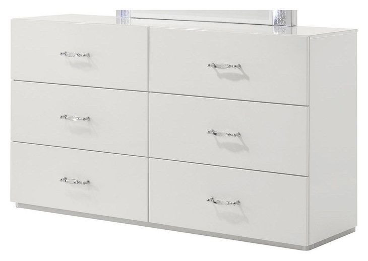 Stoholm White 6 Drawer Dresser