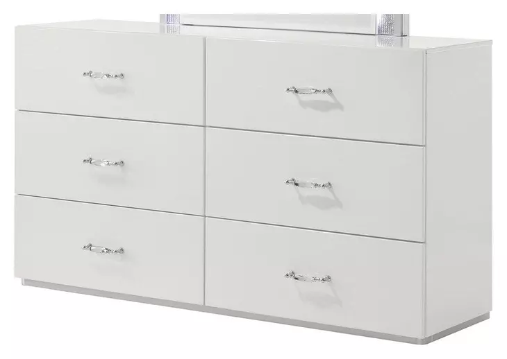 Stoholm White 6 Drawer Dresser