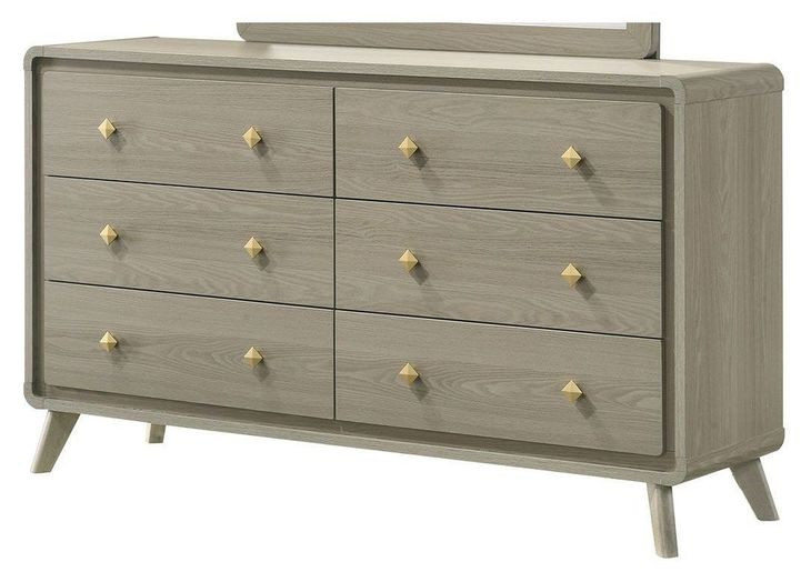 Rainier Gray 6 Drawer Dresser