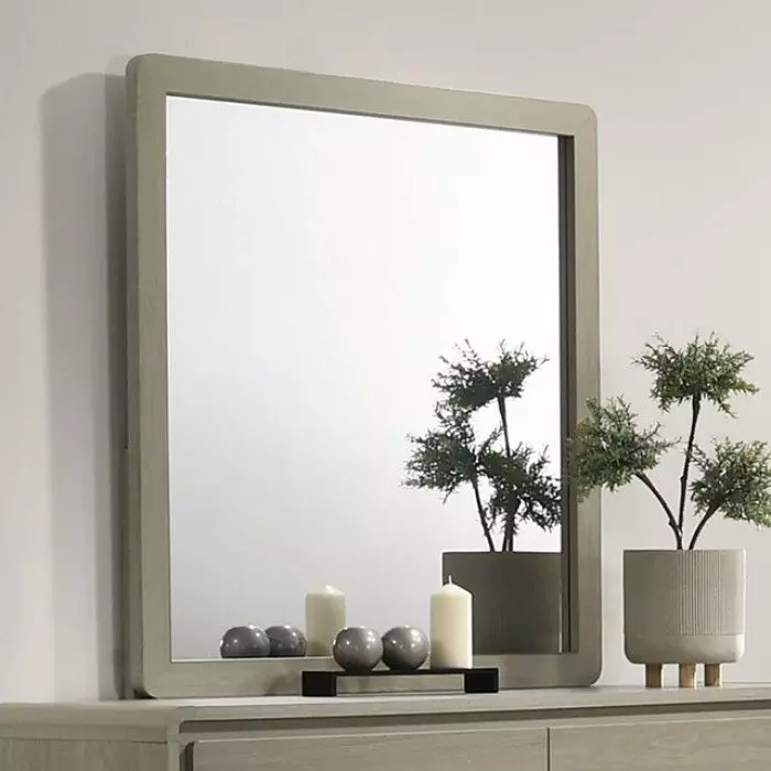 Rainier Gray Panel Bedroom Set with LED