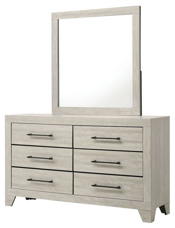 Dubuque Light Gray 6 Drawer Dresser