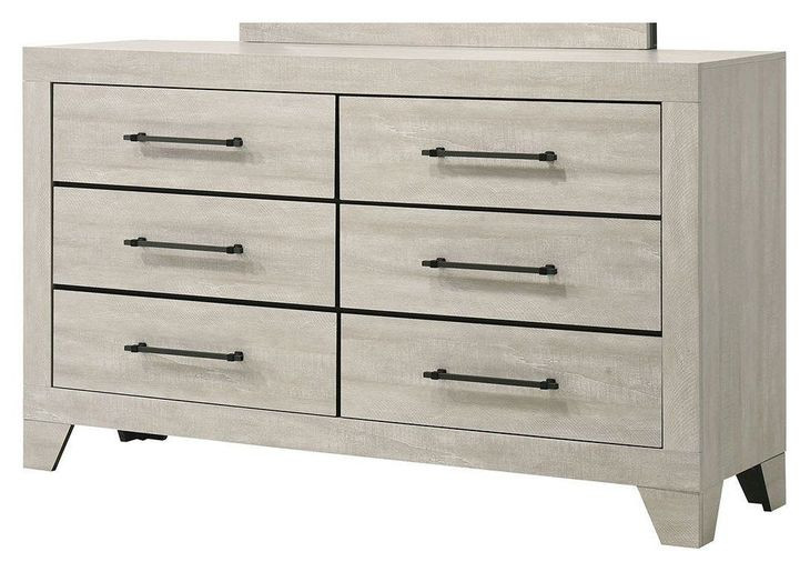 Dubuque Light Gray 6 Drawer Dresser