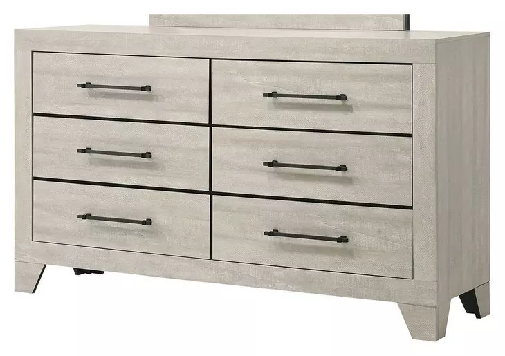 Dubuque Light Gray 6 Drawer Dresser