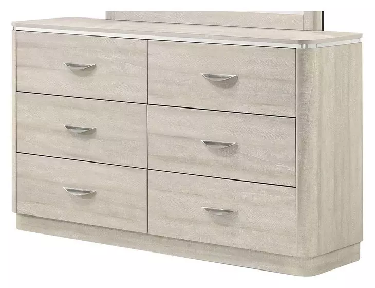 grey contemporary dresser Furniture of America Ventur Modern 6-Drawer Dresser, Dusty Gray Prom 2043