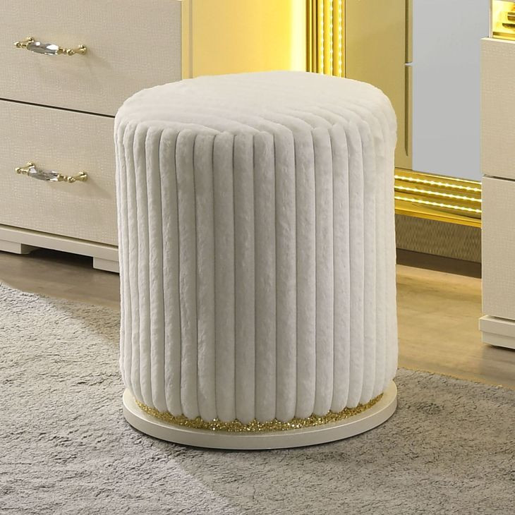 Lucida Beige Vanity Stool