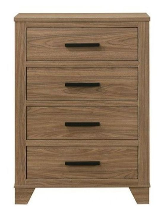 Panelli Walnut Panel Bedroom Set