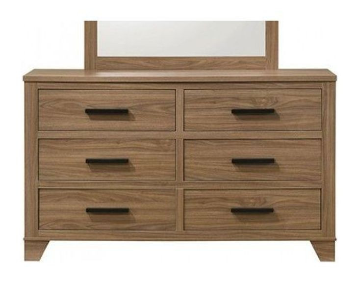 Panelli Walnut 6 Drawer Dresser