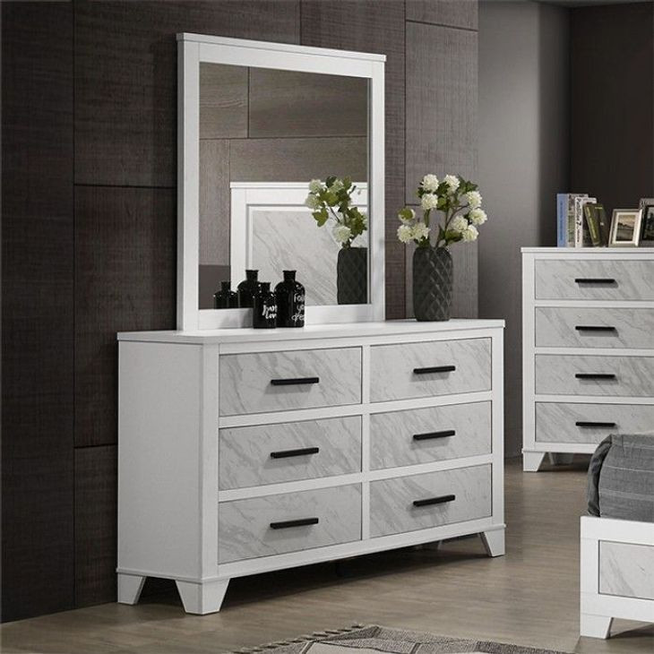 Darlene White 6 Drawer Dresser
