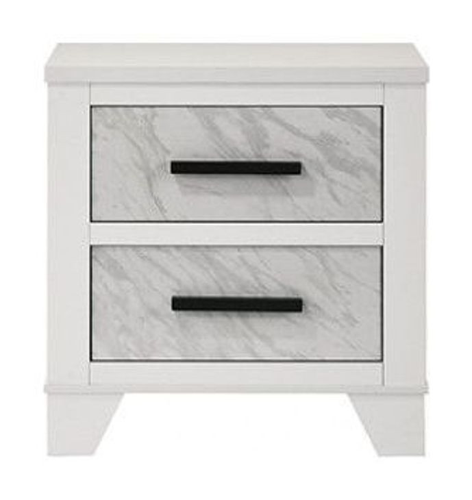 Darlene White 2 Drawer Nightstand