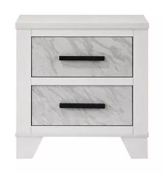 Darlene White 2 Drawer Nightstand