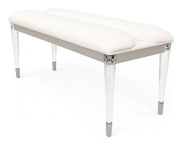 Sheridan White 54" Upholstered Bed Bench