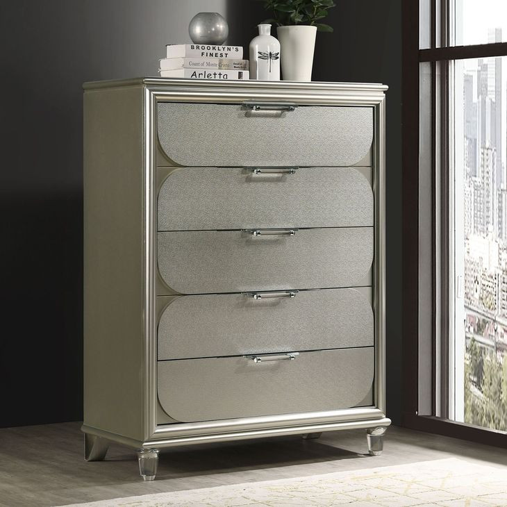 Sheridan Silver 5 Drawer Chest