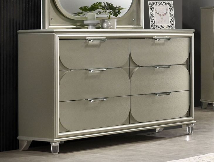 Sheridan Silver 6 Drawer Dresser