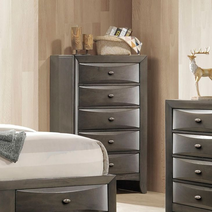 Zosimo Gray 5 Drawer Chest