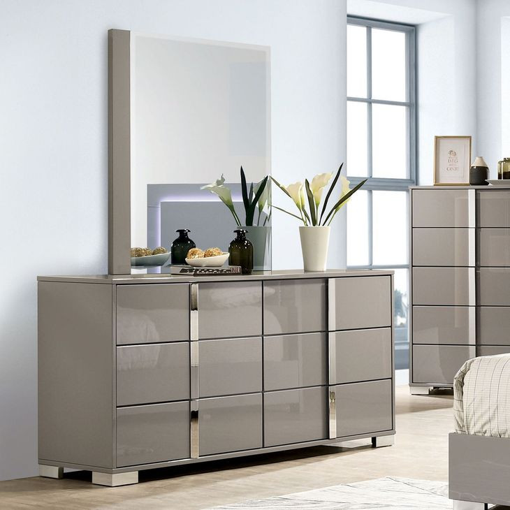 Sinistra Light Taupe 6 Drawer Dresser